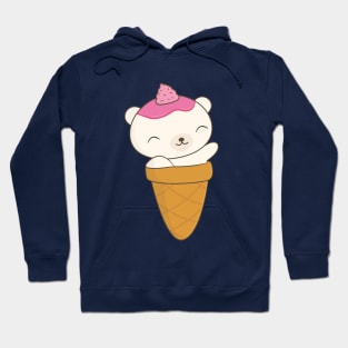 Polar Bear Ice Cream Cone T-Shirt Hoodie